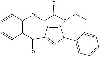 ethyl {2-[(1-phenyl-1H-pyrazol-4-yl)carbonyl]phenoxy}acetate Struktur