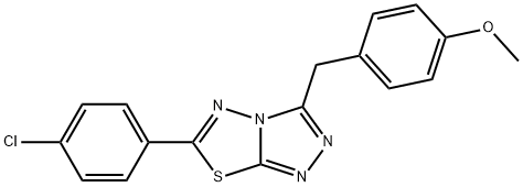 4-{[6-(4-chlorophenyl)[1,2,4]triazolo[3,4-b][1,3,4]thiadiazol-3-yl]methyl}phenyl methyl ether Struktur