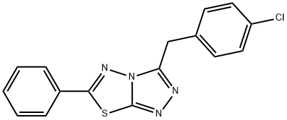 3-(4-chlorobenzyl)-6-phenyl[1,2,4]triazolo[3,4-b][1,3,4]thiadiazole Struktur