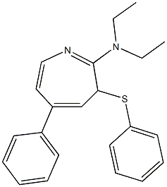 N,N-diethyl-N-[5-phenyl-3-(phenylsulfanyl)-3H-azepin-2-yl]amine Struktur