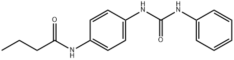 N-{4-[(anilinocarbonyl)amino]phenyl}butanamide Struktur