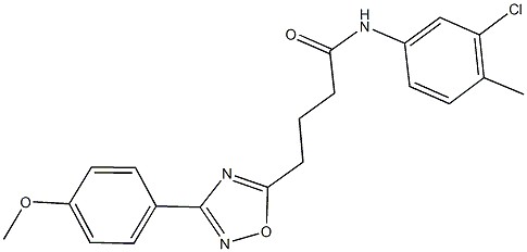 N-(3-chloro-4-methylphenyl)-4-[3-(4-methoxyphenyl)-1,2,4-oxadiazol-5-yl]butanamide Struktur