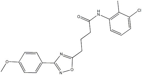 N-(3-chloro-2-methylphenyl)-4-[3-(4-methoxyphenyl)-1,2,4-oxadiazol-5-yl]butanamide Struktur