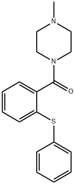 1-methyl-4-[2-(phenylsulfanyl)benzoyl]piperazine Struktur