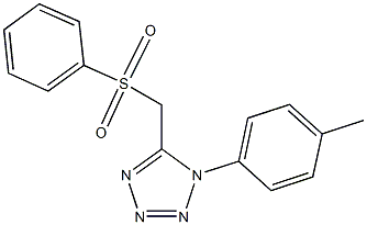 [1-(4-methylphenyl)-1H-tetraazol-5-yl]methyl phenyl sulfone Struktur