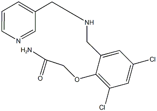 2-(2,4-dichloro-6-{[(3-pyridinylmethyl)amino]methyl}phenoxy)acetamide Struktur