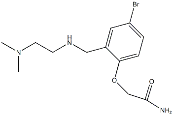 2-[4-bromo-2-({[2-(dimethylamino)ethyl]amino}methyl)phenoxy]acetamide Struktur