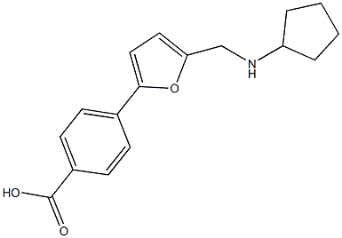 4-{5-[(cyclopentylamino)methyl]-2-furyl}benzoic acid Struktur