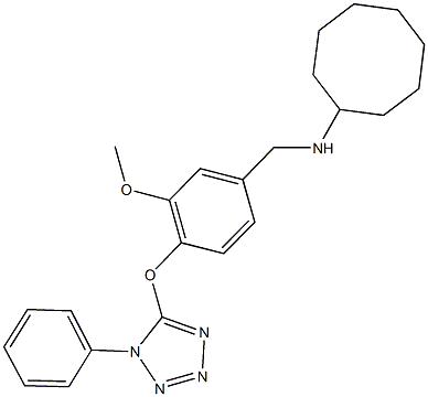 N-cyclooctyl-N-{3-methoxy-4-[(1-phenyl-1H-tetraazol-5-yl)oxy]benzyl}amine Struktur