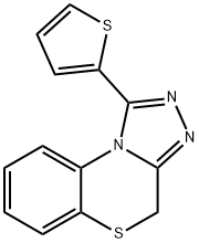 1-(2-thienyl)-4H-[1,2,4]triazolo[3,4-c][1,4]benzothiazine Struktur