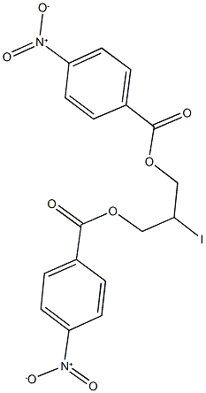 3-({4-nitrobenzoyl}oxy)-2-iodopropyl 4-nitrobenzoate Struktur