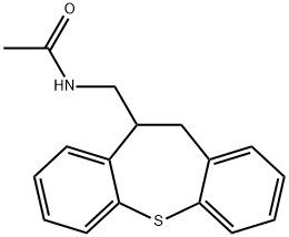 N-(10,11-dihydrodibenzo[b,f]thiepin-10-ylmethyl)acetamide Struktur