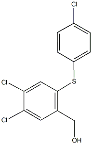 {4,5-dichloro-2-[(4-chlorophenyl)sulfanyl]phenyl}methanol Struktur