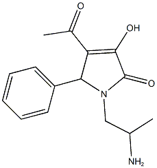 4-acetyl-1-(2-aminopropyl)-3-hydroxy-5-phenyl-1,5-dihydro-2H-pyrrol-2-one Struktur