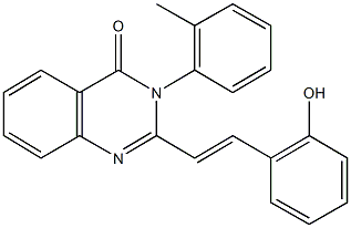 2-[2-(2-hydroxyphenyl)vinyl]-3-(2-methylphenyl)-4(3H)-quinazolinone Struktur