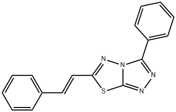 3-phenyl-6-(2-phenylvinyl)[1,2,4]triazolo[3,4-b][1,3,4]thiadiazole Struktur