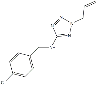 2-allyl-N-(4-chlorobenzyl)-2H-tetraazol-5-amine Struktur