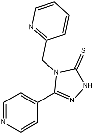 5-(4-pyridinyl)-4-(2-pyridinylmethyl)-4H-1,2,4-triazol-3-yl hydrosulfide Struktur