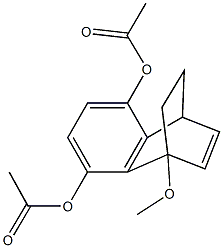 6-(acetyloxy)-1-methoxytricyclo[6.2.2.0~2,7~]dodeca-2,4,6,9-tetraen-3-yl acetate Struktur