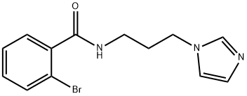 2-bromo-N-[3-(1H-imidazol-1-yl)propyl]benzamide Struktur