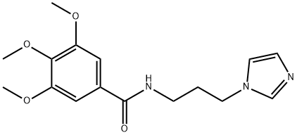 N-[3-(1H-imidazol-1-yl)propyl]-3,4,5-trimethoxybenzamide Struktur