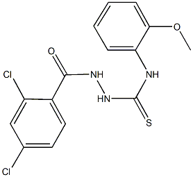 2-(2,4-dichlorobenzoyl)-N-(2-methoxyphenyl)hydrazinecarbothioamide Struktur