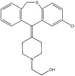 2-[4-(2-chlorodibenzo[b,e]thiepin-11(6H)-ylidene)-1-piperidinyl]ethanol Struktur