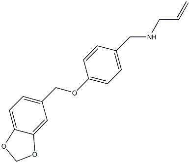 N-allyl-N-[4-(1,3-benzodioxol-5-ylmethoxy)benzyl]amine Struktur