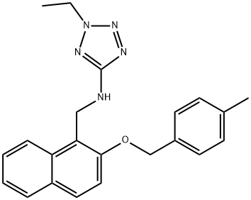 N-(2-ethyl-2H-tetraazol-5-yl)-N-({2-[(4-methylbenzyl)oxy]-1-naphthyl}methyl)amine Struktur