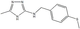 N-[4-(methylsulfanyl)benzyl]-N-(5-methyl-4H-1,2,4-triazol-3-yl)amine Struktur