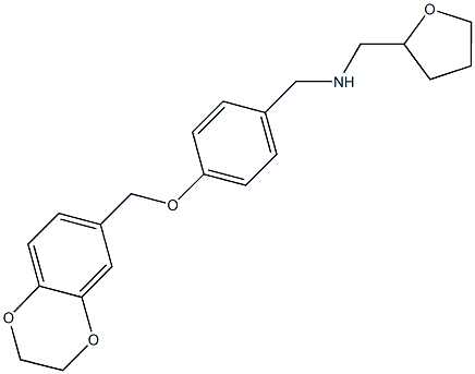 N-[4-(2,3-dihydro-1,4-benzodioxin-6-ylmethoxy)benzyl]-N-(tetrahydro-2-furanylmethyl)amine Struktur