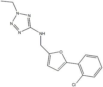 N-{[5-(2-chlorophenyl)-2-furyl]methyl}-N-(2-ethyl-2H-tetraazol-5-yl)amine Struktur