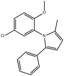 4-chloro-2-(2-methyl-5-phenyl-1H-pyrrol-1-yl)phenyl methyl ether Struktur