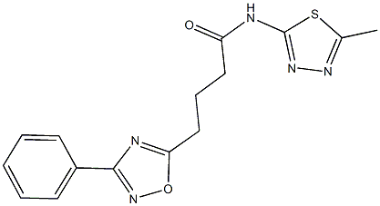 N-(5-methyl-1,3,4-thiadiazol-2-yl)-4-(3-phenyl-1,2,4-oxadiazol-5-yl)butanamide Struktur