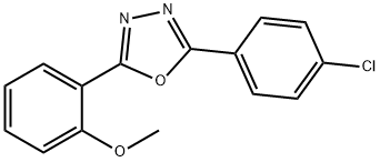 2-[5-(4-chlorophenyl)-1,3,4-oxadiazol-2-yl]phenyl methyl ether Struktur