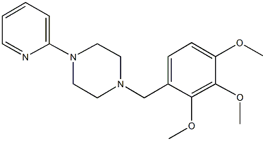 1-(2-pyridinyl)-4-(2,3,4-trimethoxybenzyl)piperazine Struktur