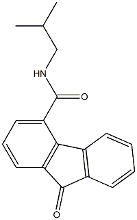 N-isobutyl-9-oxo-9H-fluorene-4-carboxamide Struktur