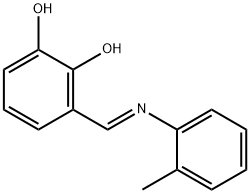 3-{[(2-methylphenyl)imino]methyl}-1,2-benzenediol Struktur