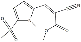 methyl 2-cyano-3-[1-methyl-5-(methylsulfonyl)-1H-pyrrol-2-yl]acrylate Struktur