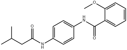 2-methoxy-N-{4-[(3-methylbutanoyl)amino]phenyl}benzamide Struktur