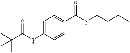 N-butyl-4-[(2,2-dimethylpropanoyl)amino]benzamide Struktur