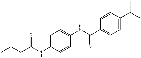 4-isopropyl-N-{4-[(3-methylbutanoyl)amino]phenyl}benzamide Struktur