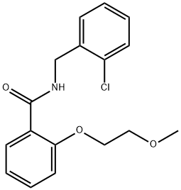 N-(2-chlorobenzyl)-2-(2-methoxyethoxy)benzamide Struktur