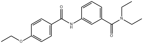 3-[(4-ethoxybenzoyl)amino]-N,N-diethylbenzamide Struktur