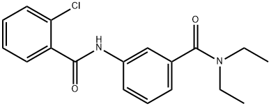 2-chloro-N-{3-[(diethylamino)carbonyl]phenyl}benzamide Struktur