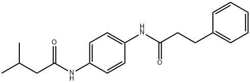 3-methyl-N-{4-[(3-phenylpropanoyl)amino]phenyl}butanamide Struktur