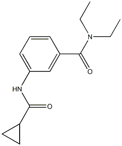 3-[(cyclopropylcarbonyl)amino]-N,N-diethylbenzamide Struktur