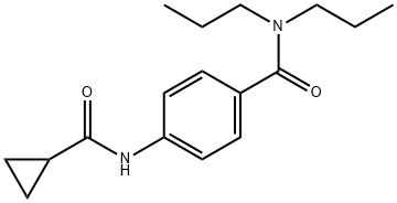 4-[(cyclopropylcarbonyl)amino]-N,N-dipropylbenzamide Struktur