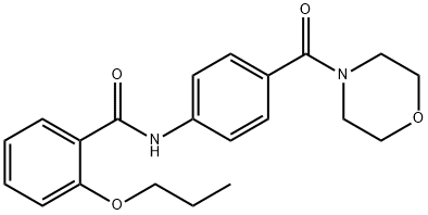 N-[4-(4-morpholinylcarbonyl)phenyl]-2-propoxybenzamide Struktur