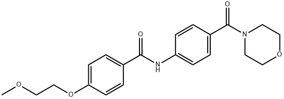 4-(2-methoxyethoxy)-N-[4-(4-morpholinylcarbonyl)phenyl]benzamide Struktur